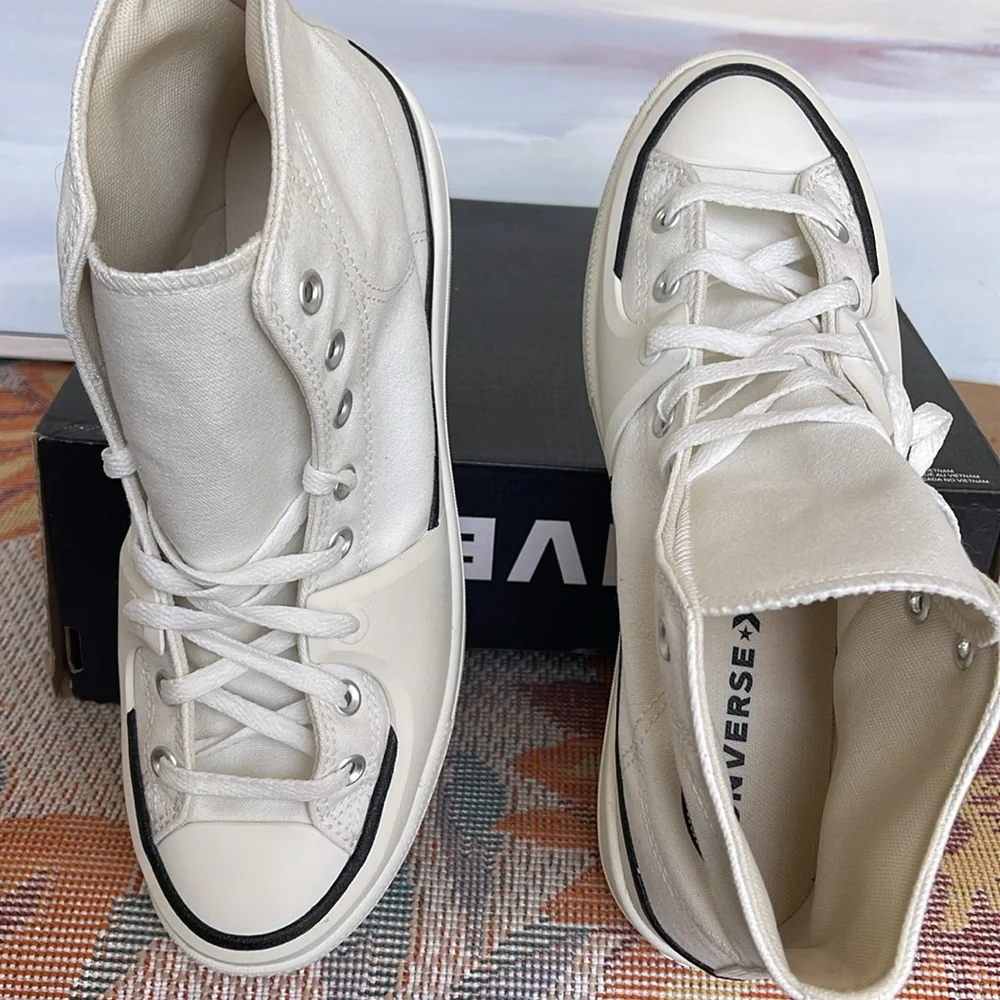 Converse WMNS CTAS A02832C CTAS CONSTRUCT HI VINTAGE WHITE/BLACK/EGRET Platforms